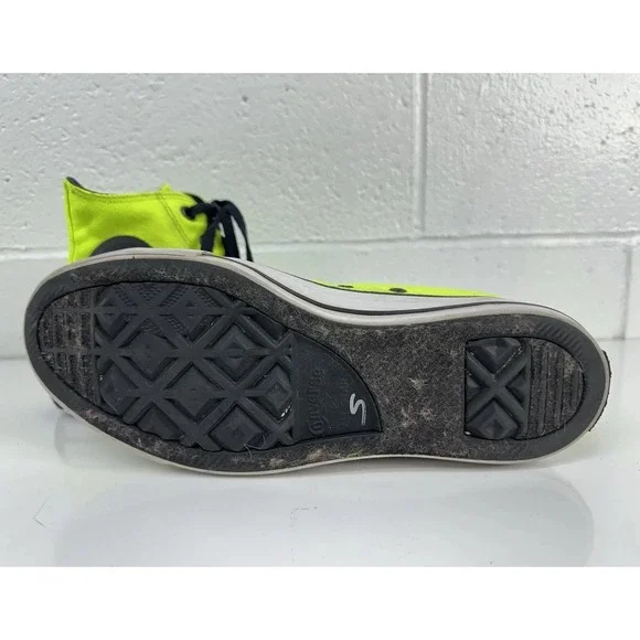Converse High-Top Sneakers Neon Green and Black Men's Size 7 - Picture 6 of 9